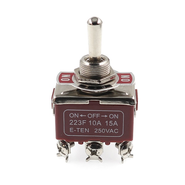 Latching On/Off/On 3 position toggle switch 15A 250VAC 