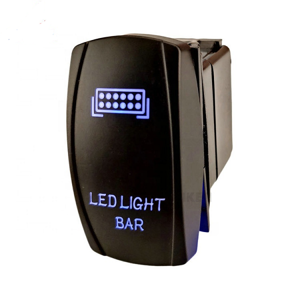  Waterproof  24V 20A On/Off SPST 5 PIN Two LED Light Bar Illuminated 12volt Rocker Switch For Auto